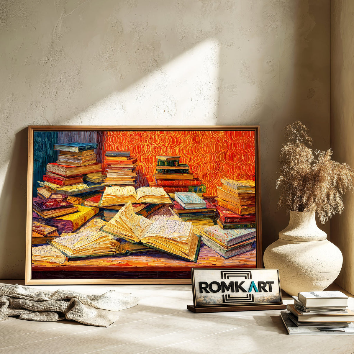 Books And Papers Oil Painting - image 6
