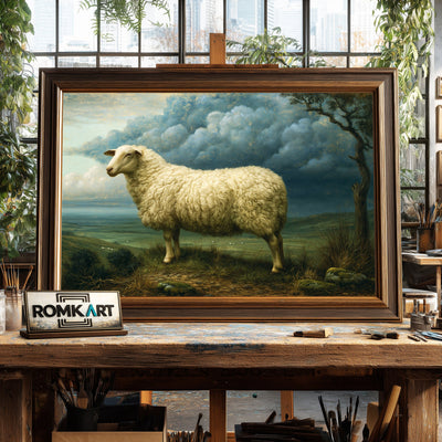 Border Leicester Oil Painting - image 2