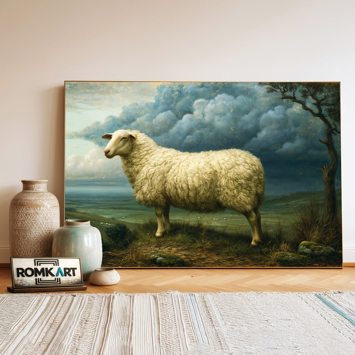 Border Leicester Oil Painting - image 3