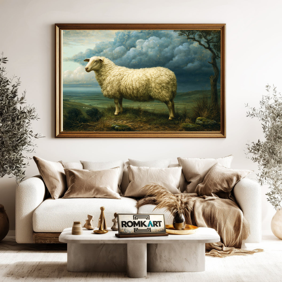 Border Leicester Oil Painting - image 5