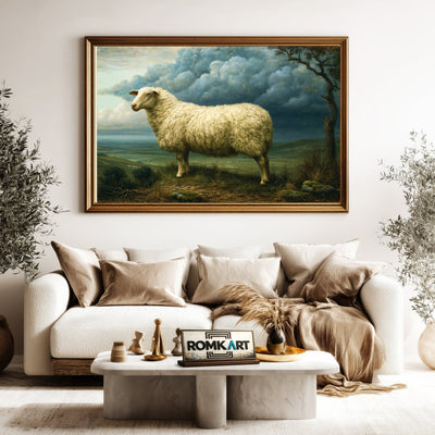 Border Leicester Oil Painting - image 5