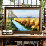 Breezy Rural French Landscape Oil Painting - image 2