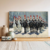 British Royal Horse Guards Parade Equestrian Oil Painting - image 3