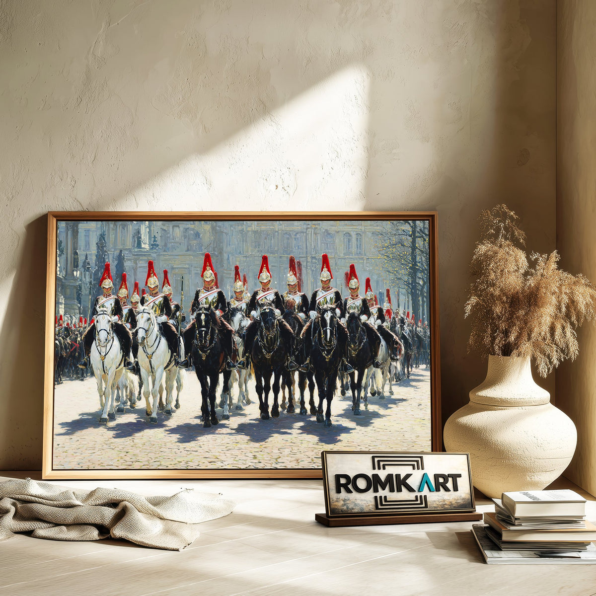 British Royal Horse Guards Parade Equestrian Oil Painting - image 6