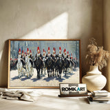 British Royal Horse Guards Parade Equestrian Oil Painting - image 6