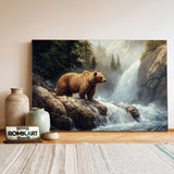 Brown Bear on Mountain Oil Painting - image 3
