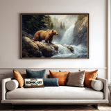 Brown Bear on Mountain Oil Painting - image 4