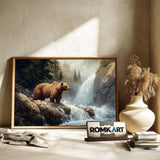 Brown Bear on Mountain Oil Painting - image 6