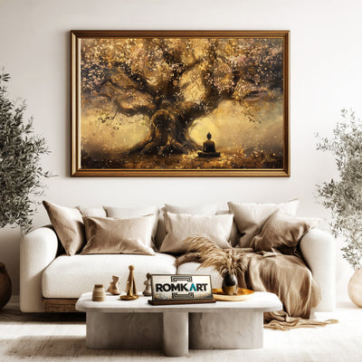 Buddha Meditation Buddhist Oil Painting - image 5