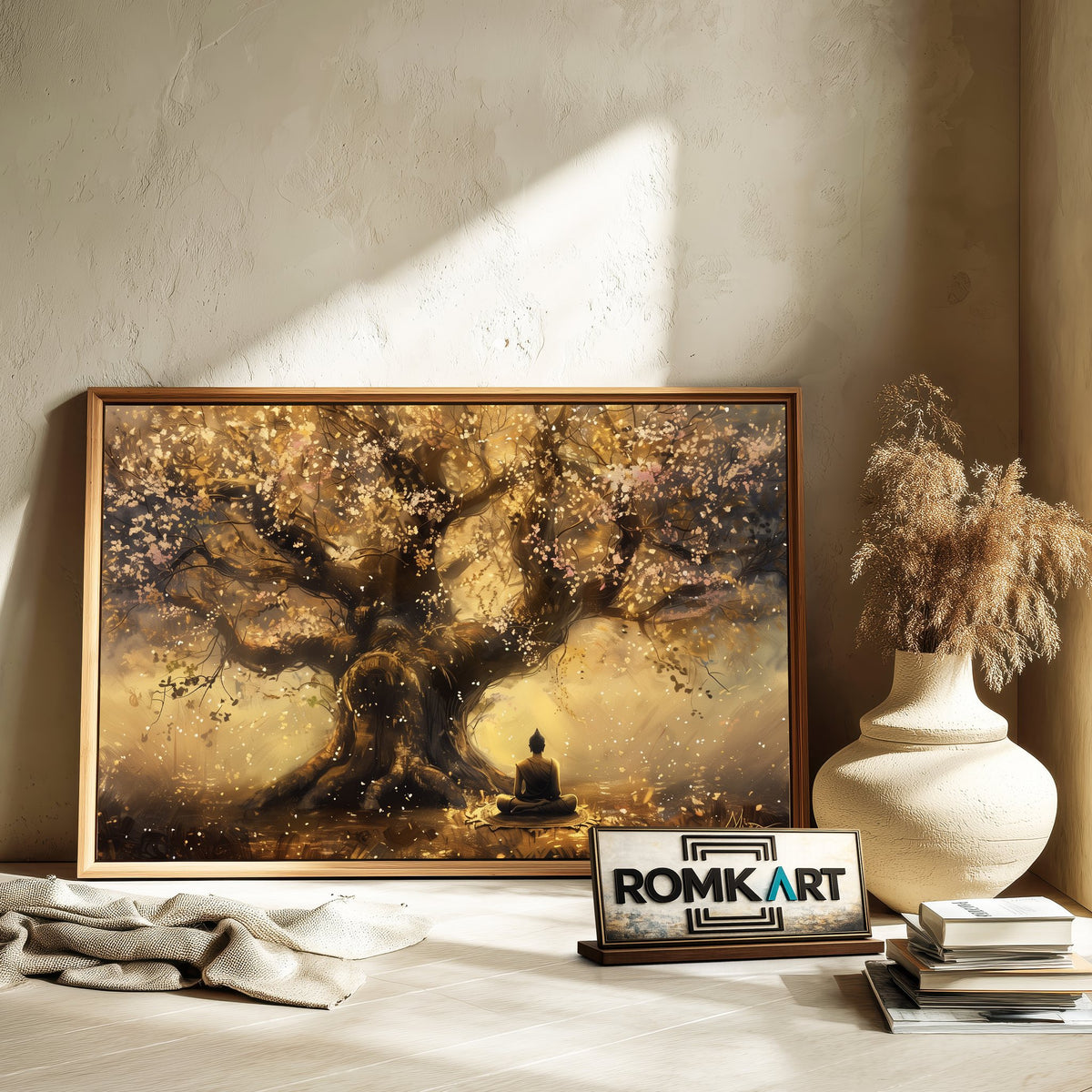 Buddha Meditation Buddhist Oil Painting - image 6