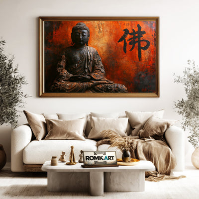 Buddha Statue Oil Painting - image 5