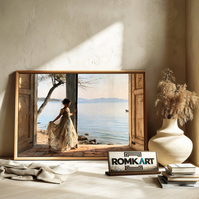 Calm Lakeside Landscape Oil Painting - image 6