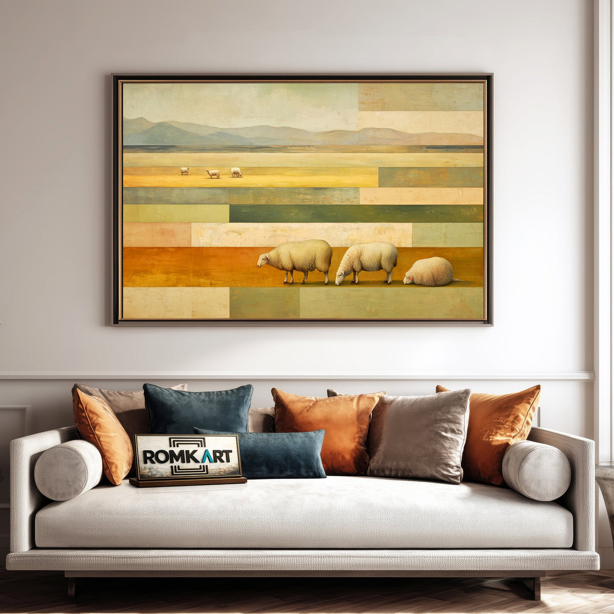 Calm Pastoral Of Sheep Oil Painting - image 4