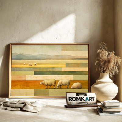 Calm Pastoral Of Sheep Oil Painting - image 6