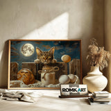 Cat and Moon Oil Painting - image 6