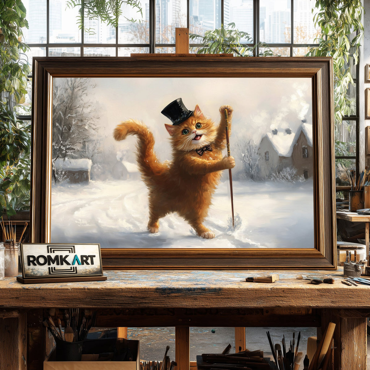 Cat Dances Oil Painting - image 2