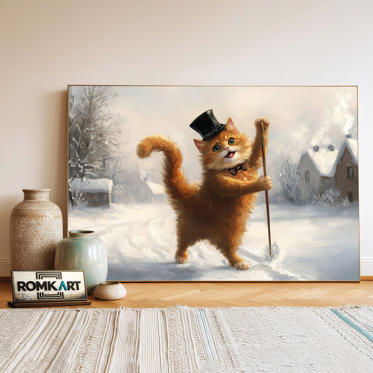 Cat Dances Oil Painting - image 3