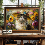 Cat with Hat Oil Painting - image 2