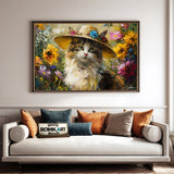 Cat with Hat Oil Painting - image 4