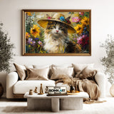 Cat with Hat Oil Painting - image 5