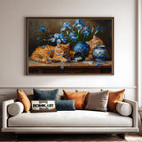 Cats and Blue Irises Oil Painting - image 4