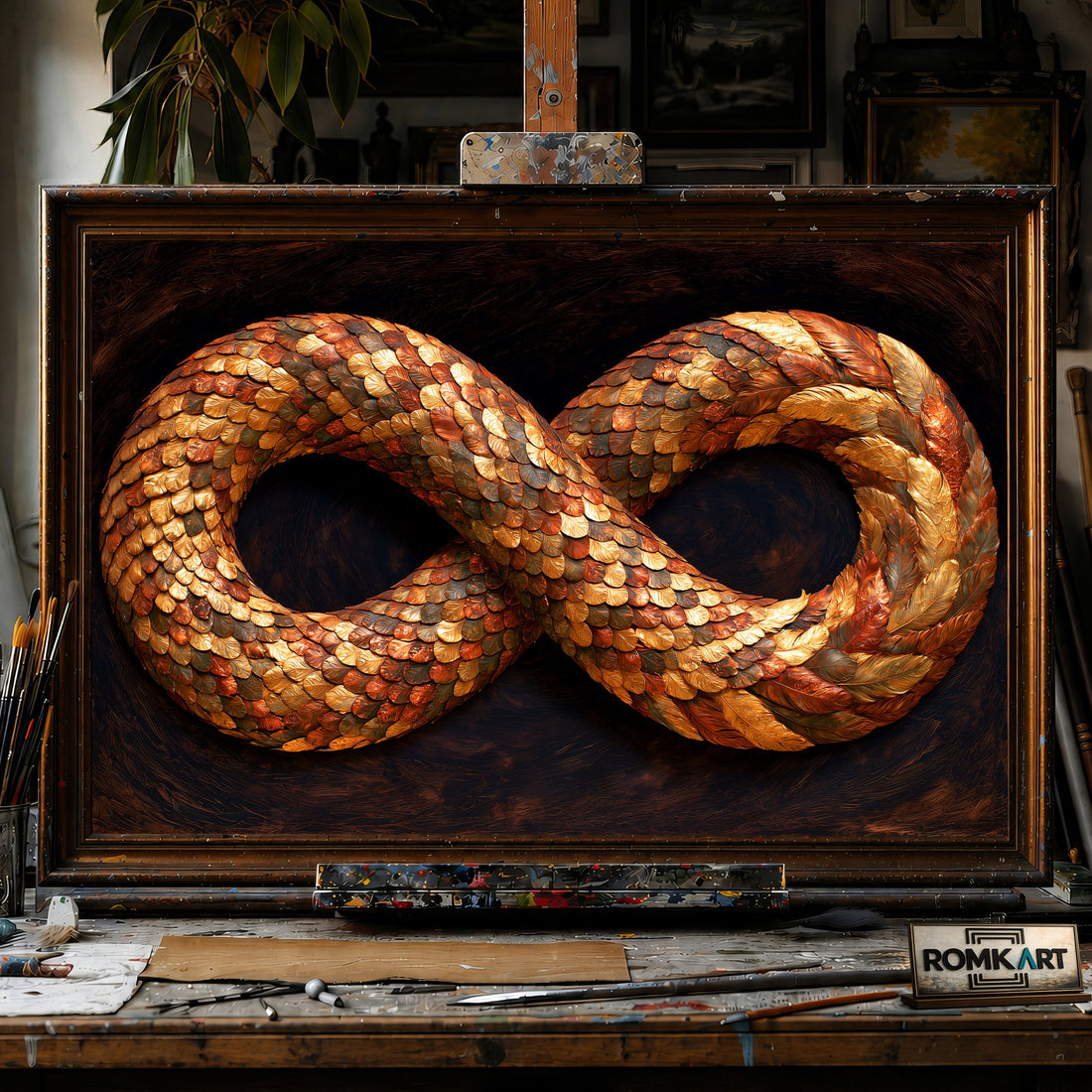 Celestial Infinity - Hand-Painted Oil Painting - View 1