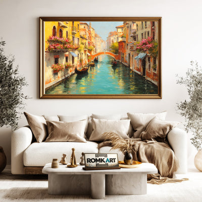 Charming Venetian Cityscape Oil Painting - image 5