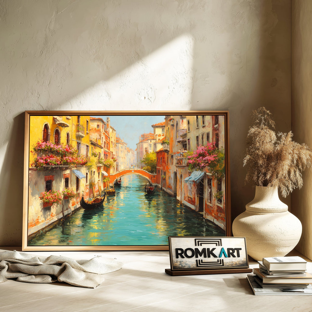 Charming Venetian Cityscape Oil Painting - image 6
