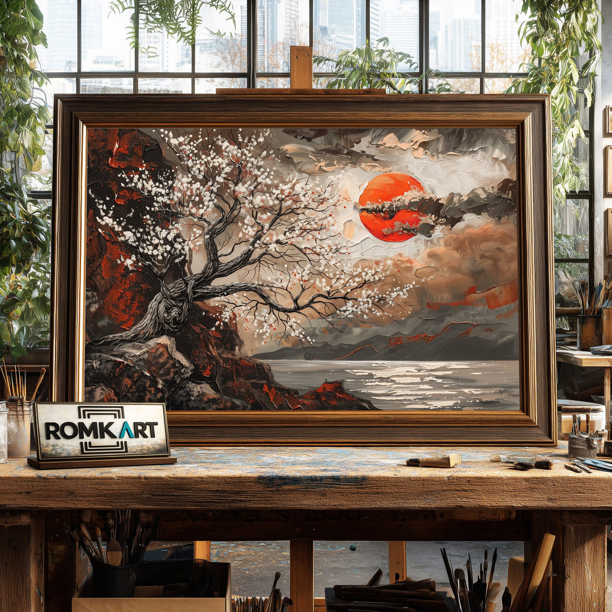 Chery Blossom Traditional China Art Asian Art Oil Painting - image 2