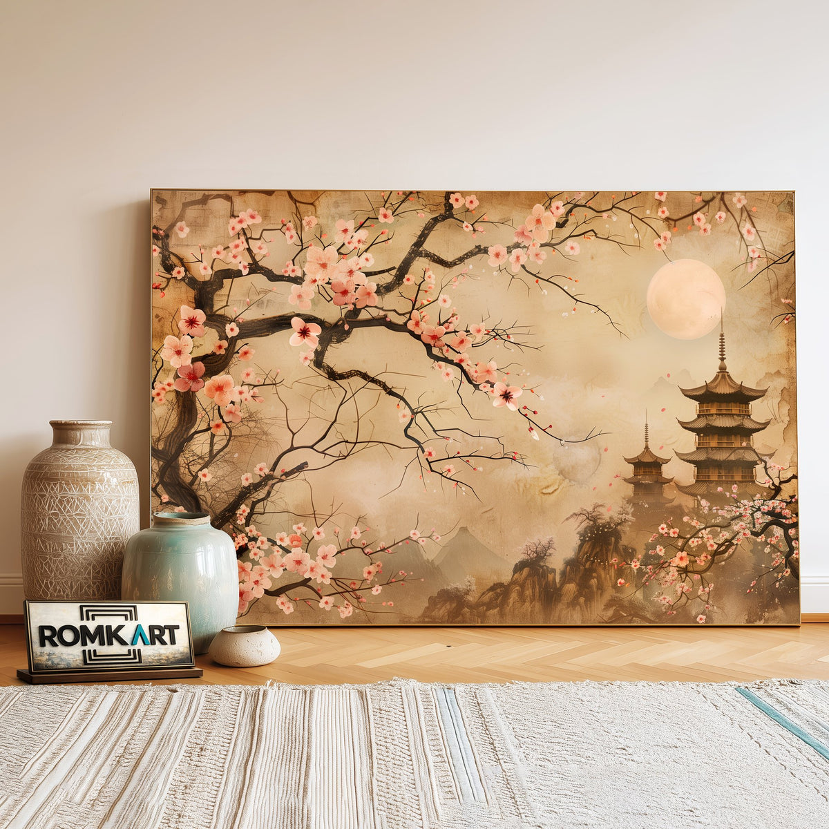 China Spring Landscape Classic Art Asian Art Oil Painting - image 3