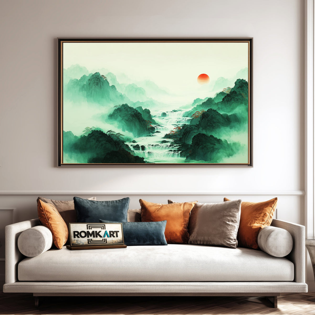 Chinese Art Waterfall Asian Art Oil Painting - image 4