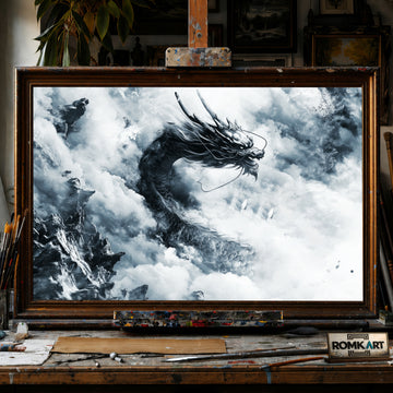 Chinese Dragon hand-painted oil painting on canvas