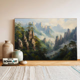 Chinese Mountain Asian Art Oil Painting - image 3