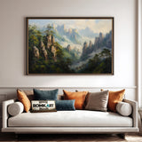 Chinese Mountain Asian Art Oil Painting - image 4