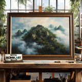 Chinese Palace on Mountain Asian Art Oil Painting - image 2