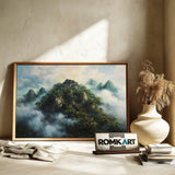 Chinese Palace on Mountain Asian Art Oil Painting - image 6
