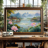 Chinese Style Landscape Asian Art Oil Painting - image 2