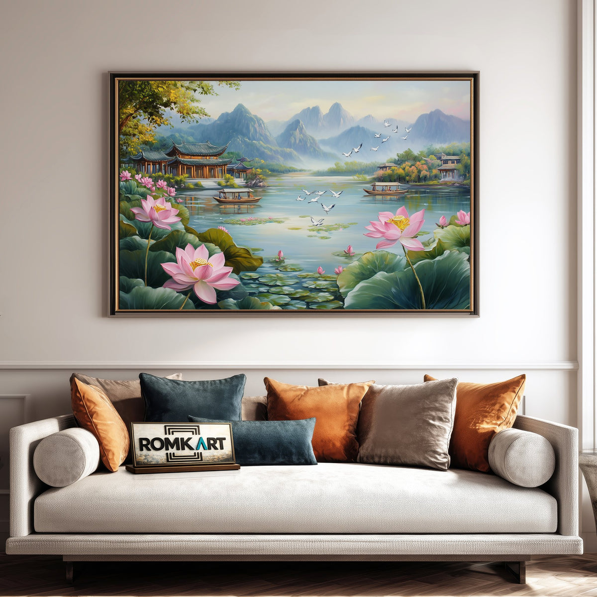 Chinese Style Landscape Asian Art Oil Painting - image 4