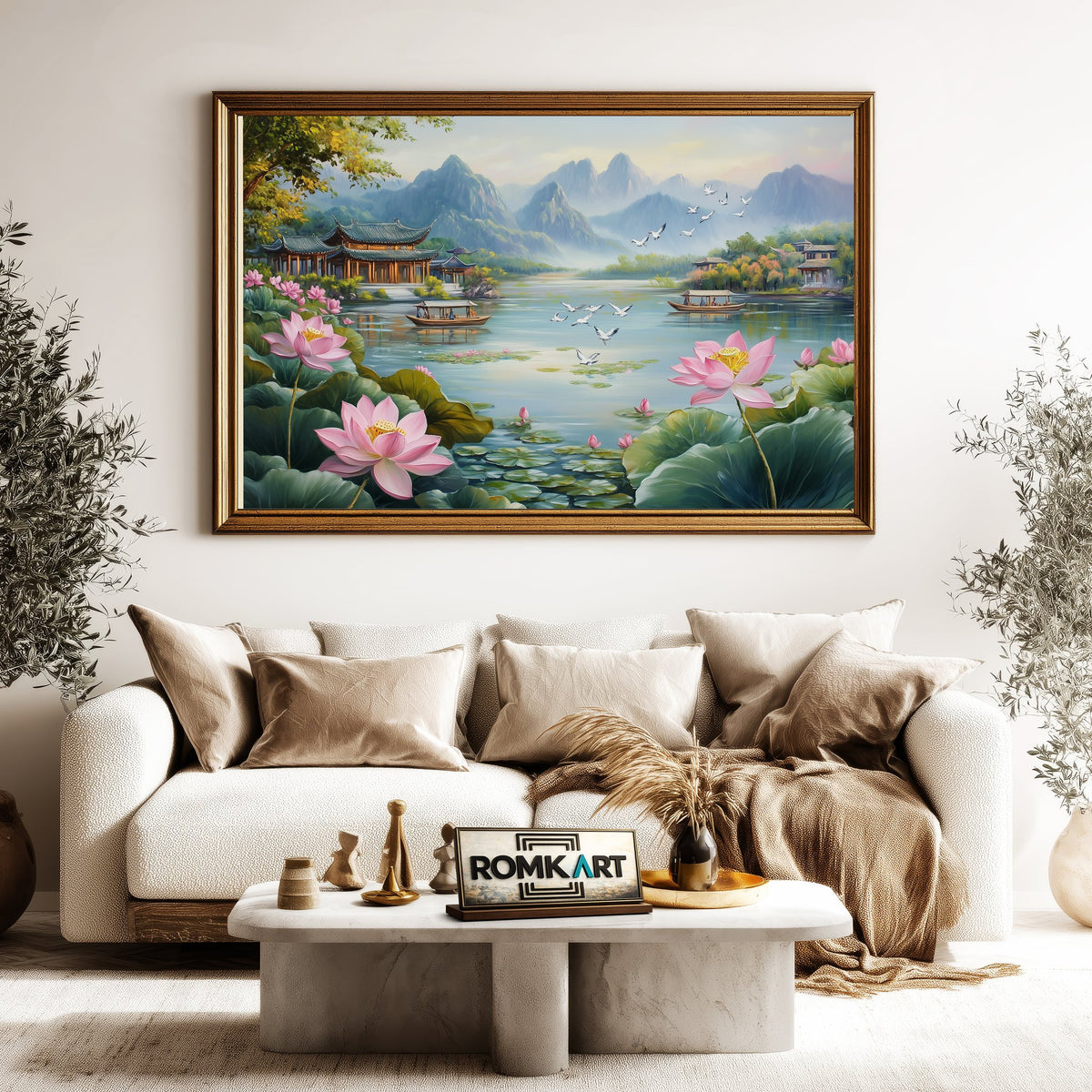 Chinese Style Landscape Asian Art Oil Painting - image 5