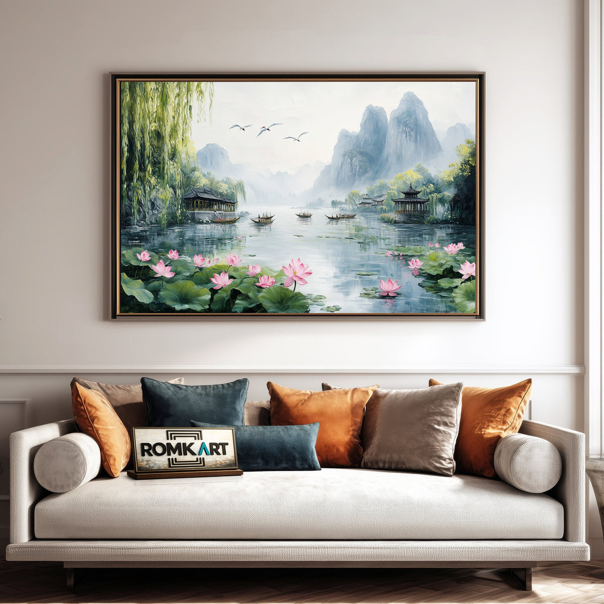 Chinese Traditional Landscape Asian Art Oil Painting - image 4