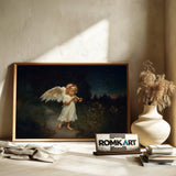 Christmas Angel Religious Oil Painting - image 6