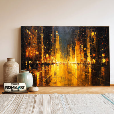 Cityscape Impressionist Style Oil Painting - image 3