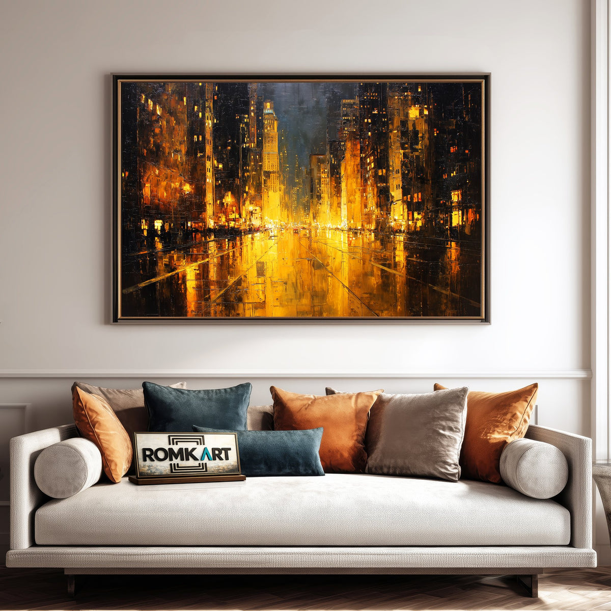 Cityscape Impressionist Style Oil Painting - image 4