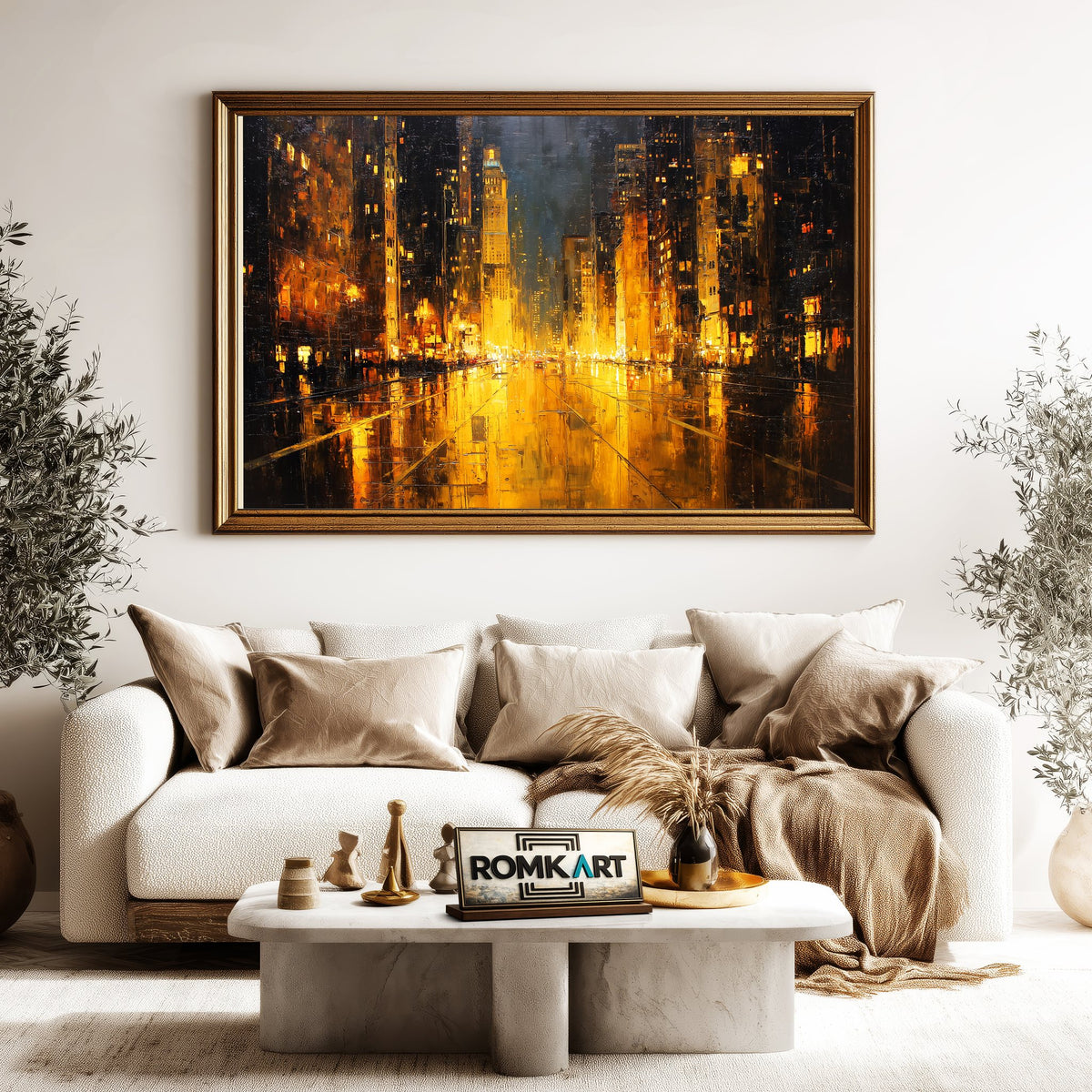 Cityscape Impressionist Style Oil Painting - image 5