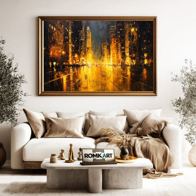 Cityscape Impressionist Style Oil Painting - image 5