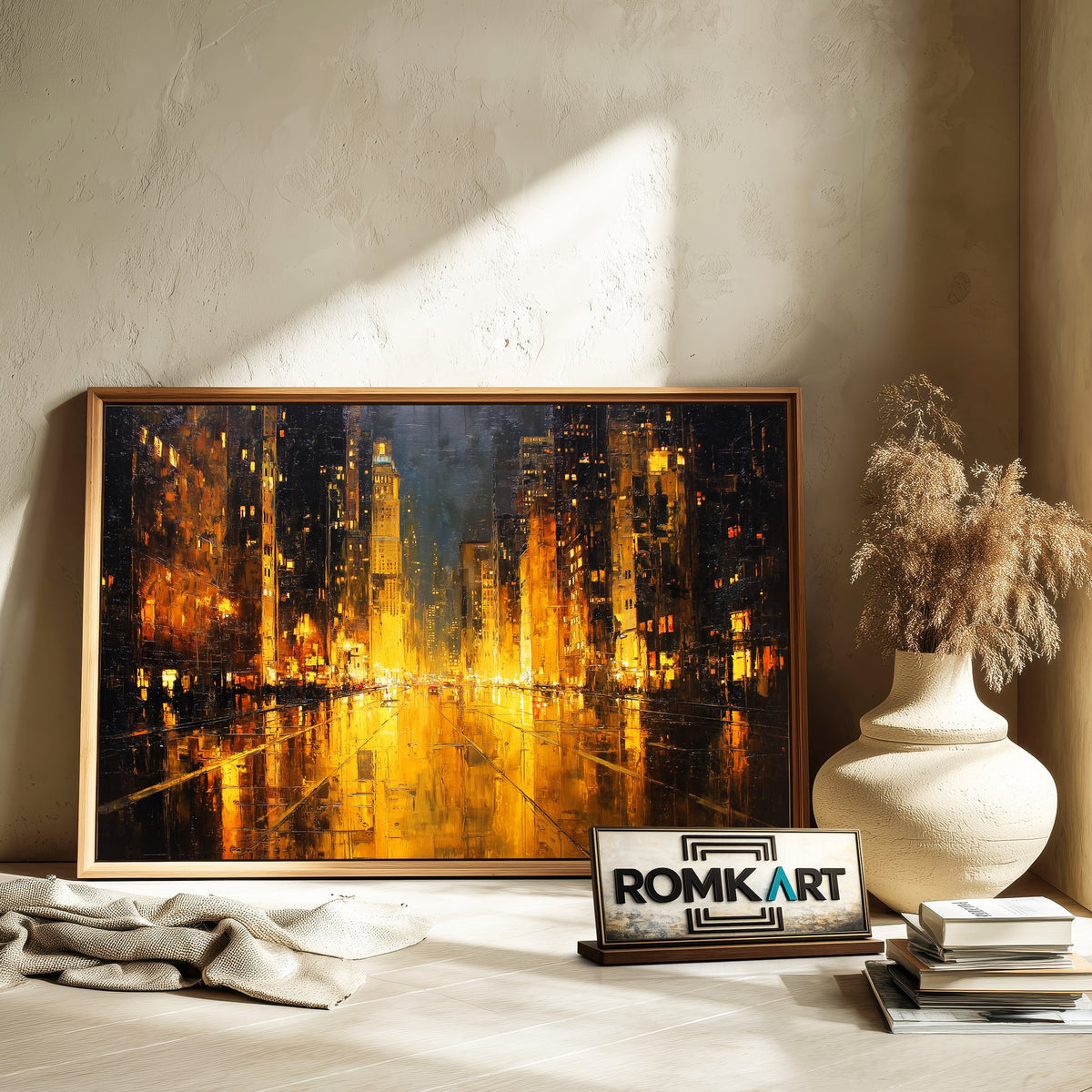 Cityscape Impressionist Style Oil Painting - image 6