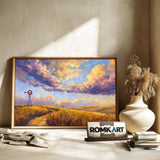 Classic Windmill Landscape Oil Painting - image 6