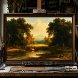 classical European pastoral landscape - Hand-Painted Oil Painting - View 1