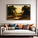 Classical European Pastoral Landscape Oil Painting - image 4