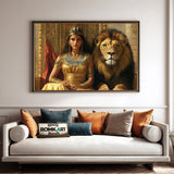Cleopatra and Lion Historical Oil Painting - image 4